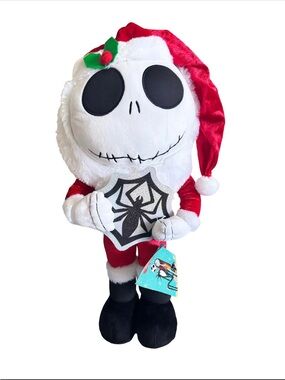 Disney Nightmare Before Christmas Santa Jack Skellington Standing Plush